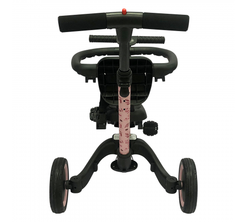 Детский беговел-велосипед 6в1 с родительской ручкой, розовый с рисунком - TR008-PINK-PAINT