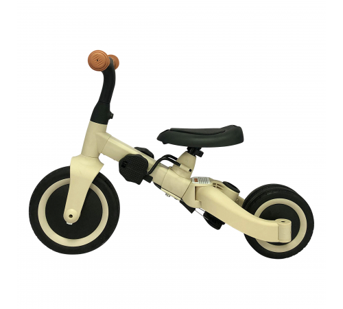 Детский беговел-велосипед 8в1 с крышей и ручкой, бежевый - TR010-BEIGE