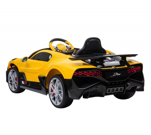 Детский электромобиль Bugatti Divo (желтый лак, 12V) - HL338