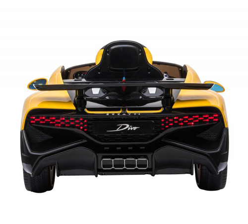 Детский электромобиль Bugatti Divo (желтый лак, 12V) - HL338