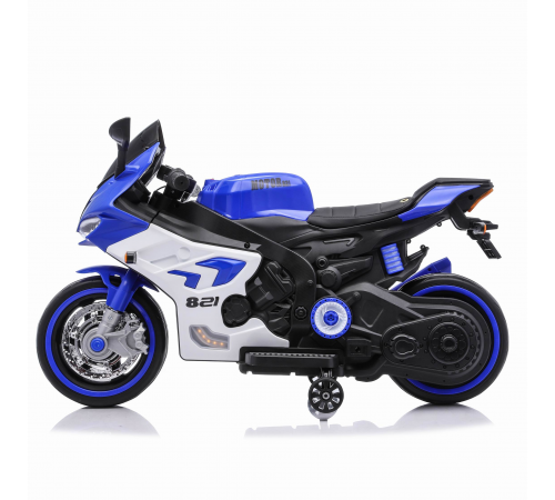 Детский электромотоцикл Ducati (12V, EVA, ручка газа, спидометр) - FT-821-BLUE-WHITE