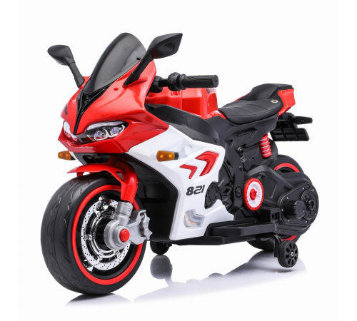 Детский электромотоцикл Ducati (12V, EVA, ручка газа, спидометр) - FT-821-RED-WHITE