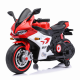 Детский электромотоцикл Ducati (12V, EVA, ручка газа, спидометр) - FT-821-RED-WHITE
