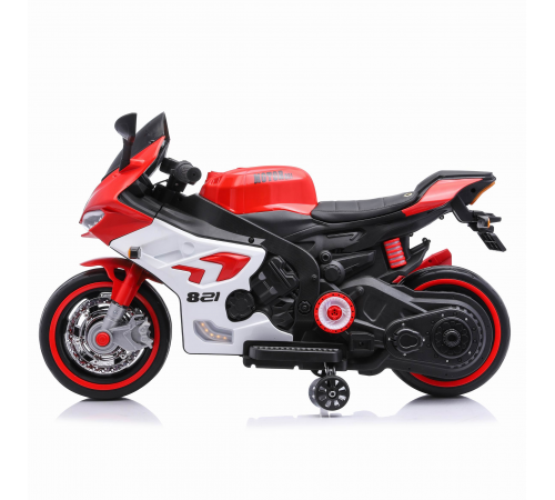 Детский электромотоцикл Ducati (12V, EVA, ручка газа, спидометр) - FT-821-RED-WHITE