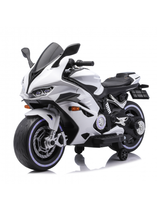 Детский электромотоцикл Ducati (12V, EVA, ручка газа, спидометр) - FT-821-WHITE