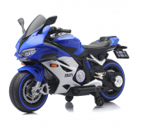 Детский электромотоцикл Ducati (12V, EVA, ручка газа, спидометр) - FT-921-BLUE-WHITE