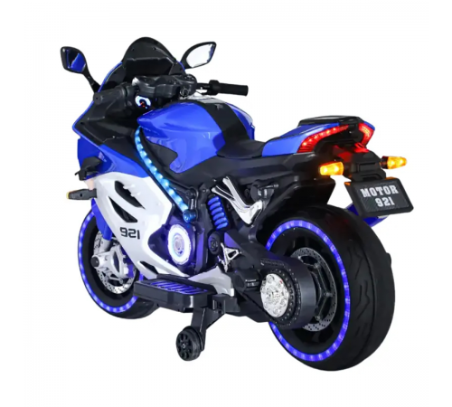 Детский электромотоцикл Ducati (12V, EVA, ручка газа, спидометр) - FT-921-BLUE-WHITE