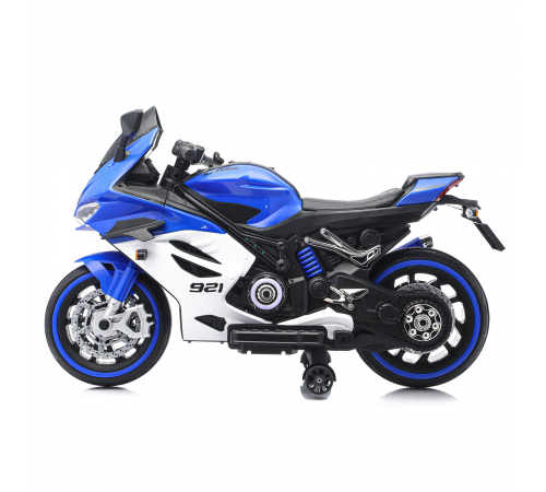 Детский электромотоцикл Ducati (12V, EVA, ручка газа, спидометр) - FT-921-BLUE-WHITE