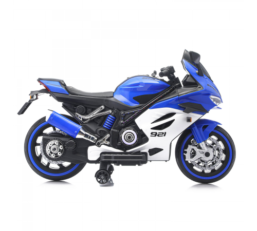 Детский электромотоцикл Ducati (12V, EVA, ручка газа, спидометр) - FT-921-BLUE-WHITE