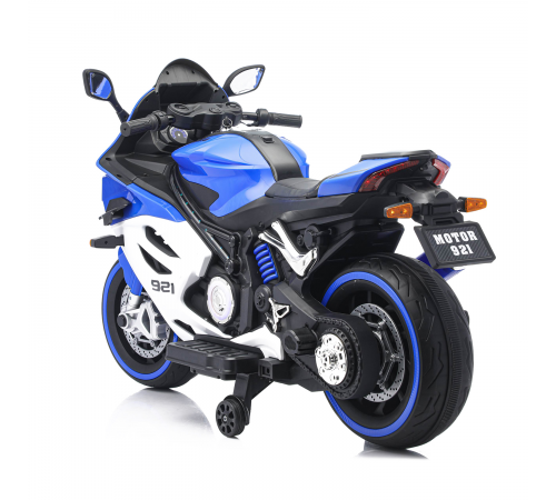 Детский электромотоцикл Ducati (12V, EVA, ручка газа, спидометр) - FT-921-BLUE-WHITE