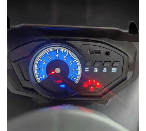 Детский электромотоцикл Ducati (12V, EVA, ручка газа, спидометр) - FT-921-BLUE-WHITE