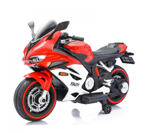 Детский электромотоцикл Ducati (12V, EVA, ручка газа, спидометр) - FT-921-RED-WHITE