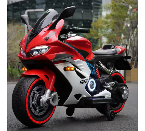 Детский электромотоцикл Ducati (12V, EVA, ручка газа, спидометр) - FT-921-RED-WHITE