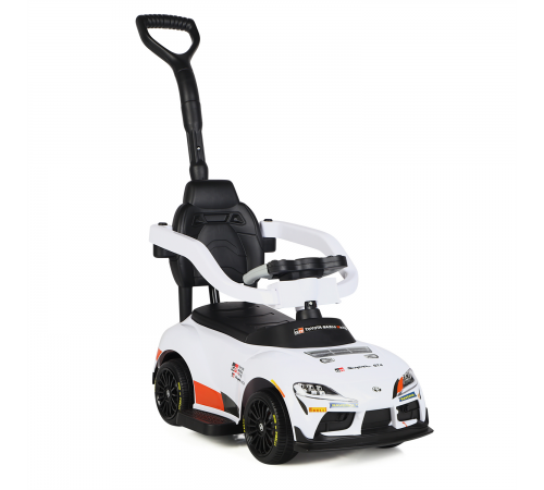 Электромобиль каталка 3in1 Toyota GR SUPRA GT4 (6V, EVA, ручка, пульт) - SMT-519B-WHITE