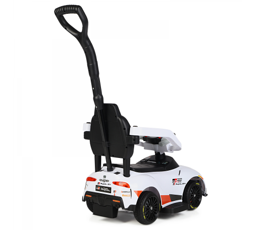 Электромобиль каталка 3in1 Toyota GR SUPRA GT4 (6V, EVA, ручка, пульт) - SMT-519B-WHITE