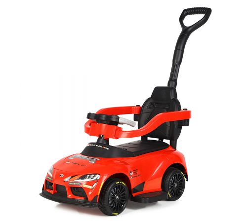 Электромобиль каталка 3in1 Toyota GR SUPRA GT4 (6V, EVA, ручка, пульт) - SMT-519B-RED