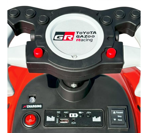 Электромобиль каталка 3in1 Toyota GR SUPRA GT4 (6V, EVA, ручка, пульт) - SMT-519B-RED