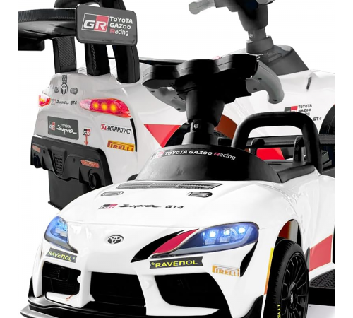 Электромобиль каталка Toyota GR SUPRA GT4 (6V, EVA, пульт) - SMT-519-WHITE