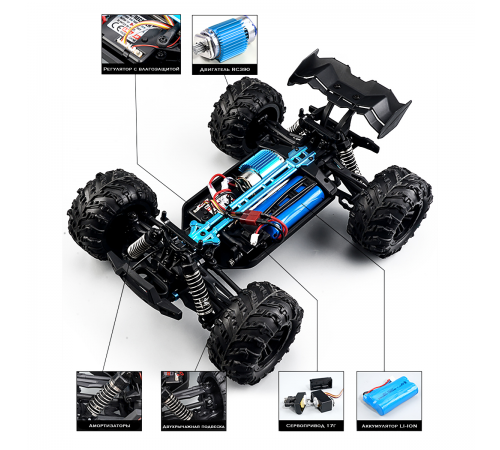 Радиоуправляемый внедорожник Rapidly 4WD 1:16 - SCY-16101-BLUE