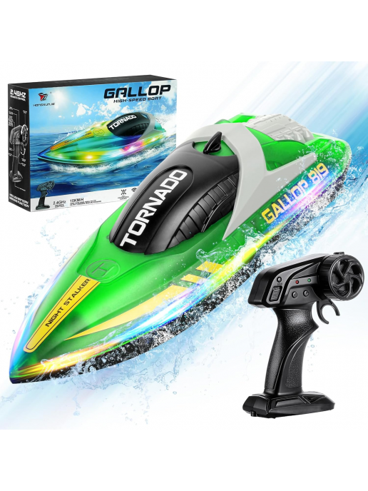 Радиоуправляемый катер Gallop (25 см, 15 км/ч) - HJ819-GREEN