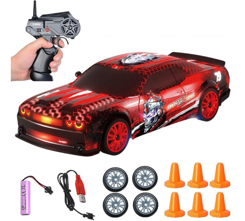 Радиоуправляемая машина для дрифта Dodge (19 см, 15 км/ч, сменные колеса, фишки) - SC24A24