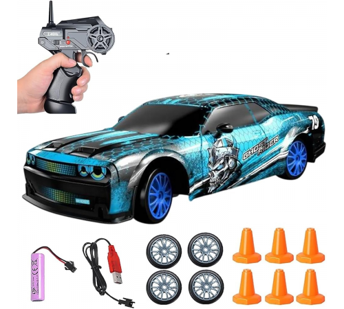 Радиоуправляемая машина для дрифта Dodge (19 см, 15 км/ч, сменные колеса, фишки) - SC24A26