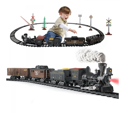 Детская железная дорога Fenfa с паром, свет, звук - 1613A