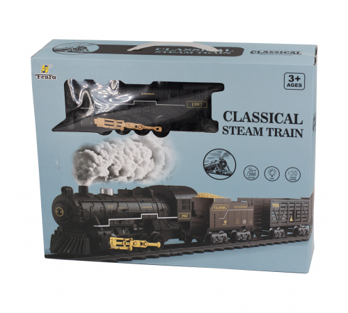 Детская железная дорога Fenfa с паром, свет, звук - 1613D