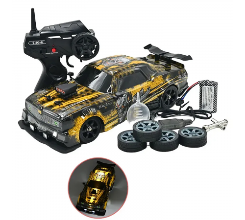 Радиоуправляемая машина для дрифта HB Ford Mustang (4WD, свет, пар, акб, 1:16) - SC16A17