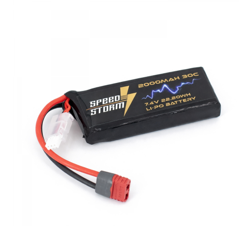 Аккумулятор Speed Storm Li-Po 7.4V 30C 2000 mAh разъем T-plug (Deans) - SS-2S2000-30-D