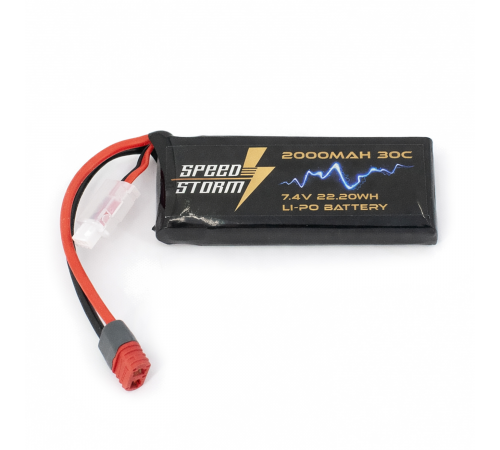 Аккумулятор Speed Storm Li-Po 7.4V 30C 2000 mAh разъем T-plug (Deans) - SS-2S2000-30-D