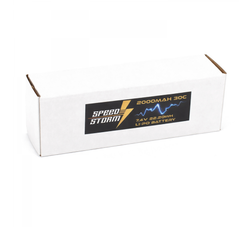 Аккумулятор Speed Storm Li-Po 7.4V 30C 2000 mAh разъем T-plug (Deans) - SS-2S2000-30-D
