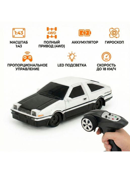 Радиоуправляемая дрифт машина Toyota AE86 1:43 - RC43-A1