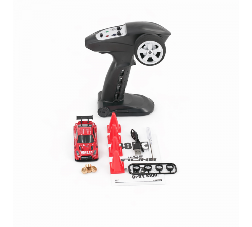 Радиоуправляемая дрифт машина с гироскопом Nissan GTR 1:43 - RC43-G2-RED