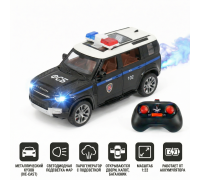 Радиоуправляемая металлическая полицейская машина Land Rover Defender 1:22 - HCL-3610-BLACK