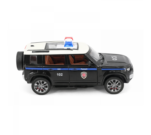 Радиоуправляемая металлическая полицейская машина Land Rover Defender 1:22 - HCL-3610-BLACK