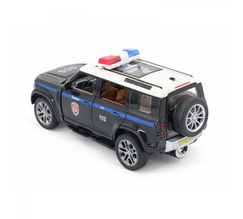 Радиоуправляемая металлическая полицейская машина Land Rover Defender 1:22 - HCL-3610-BLACK