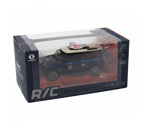 Радиоуправляемая металлическая полицейская машина Land Rover Defender 1:22 - HCL-3610-BLACK