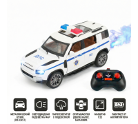 Радиоуправляемая металлическая полицейская машина Land Rover Defender 1:22 - HCL-3610-WHITE