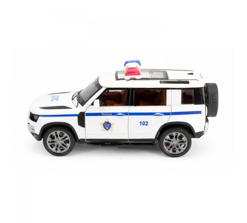 Радиоуправляемая металлическая полицейская машина Land Rover Defender 1:22 - HCL-3610-WHITE
