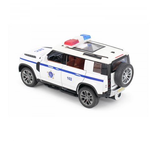 Радиоуправляемая металлическая полицейская машина Land Rover Defender 1:22 - HCL-3610-WHITE