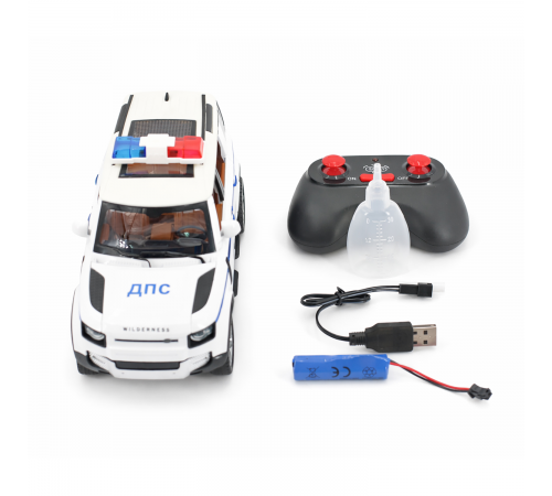 Радиоуправляемая металлическая полицейская машина Land Rover Defender 1:22 - HCL-3610-WHITE