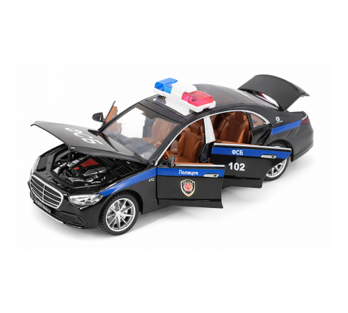 Радиоуправляемая металлическая полицейская машина Mercedes S600 1:22 - HCL-3613-BLACK