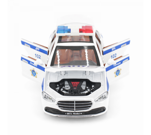 Радиоуправляемая металлическая полицейская машина Mercedes S600 1:22 - HCL-3613-WHITE