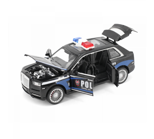 Радиоуправляемая металлическая полицейская машина Rolls-Royce Cullinan 1:22 - HCL-3606-BLACK