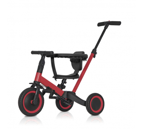 Детский беговел-велосипед 6в1 с родительской ручкой, красный - TR008-RED