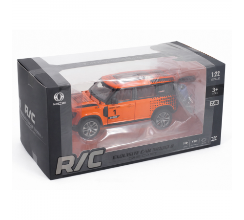 Радиоуправляемая металлическая машина Land Rover Defender 1:22 - HCL-3810-ORANGE