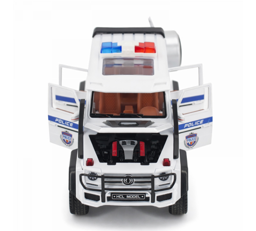 Радиоуправляемая металлическая полицейская машина Mercedes G500 1:22 - HCL-3608-WHITE