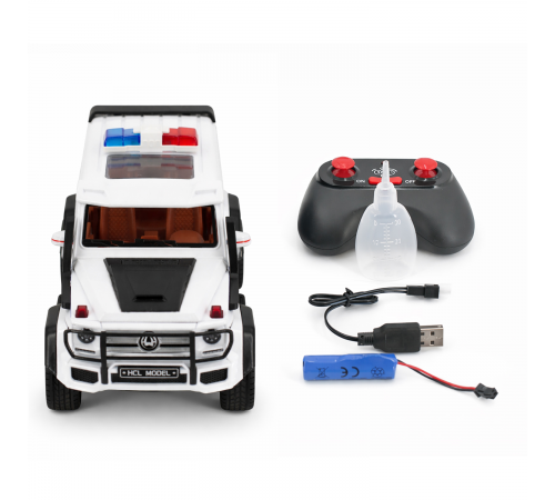 Радиоуправляемая металлическая полицейская машина Mercedes G500 1:22 - HCL-3608-WHITE