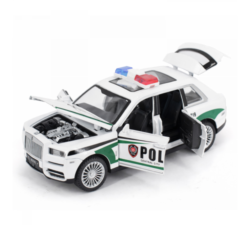 Радиоуправляемая металлическая полицейская машина Rolls-Royce Cullinan 1:22 - HCL-3606-WHITE